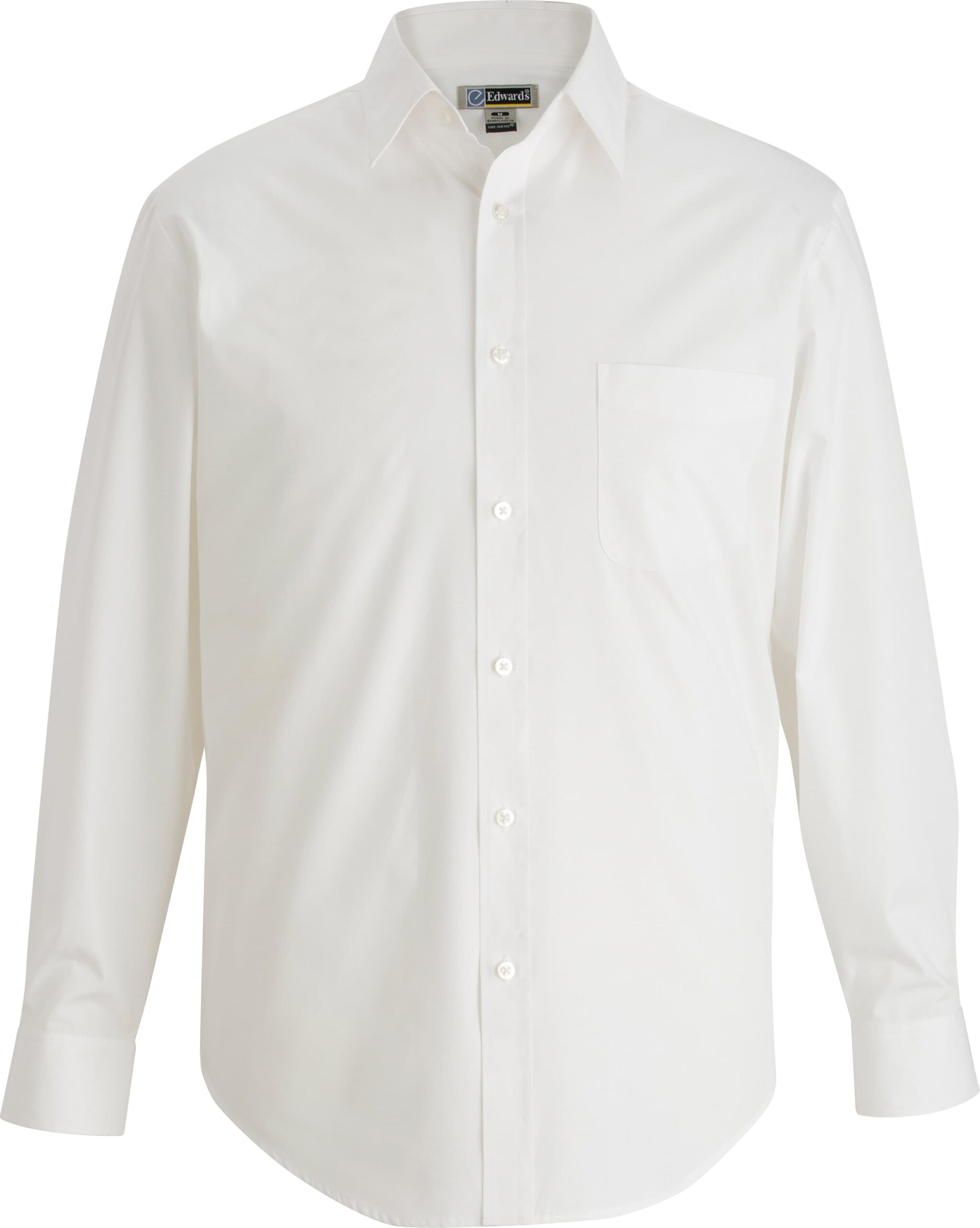 EDWARDS MENS ESSENTIAL BROADCLOTH SHIRT LONG SLEEVE | Uniforms Today