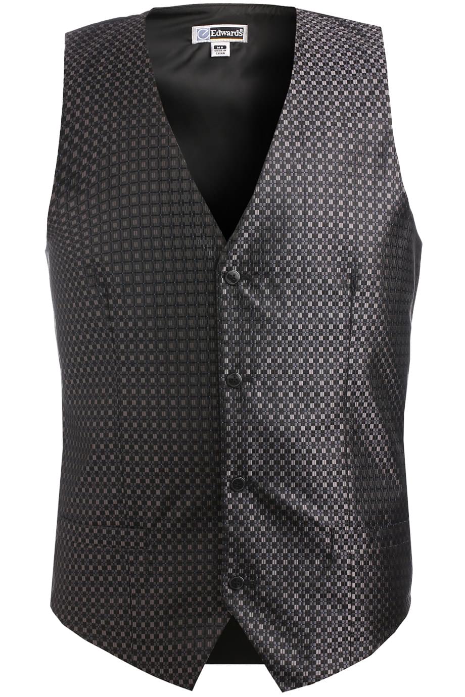 EDWARDS MEN’S GRID BROCADE VEST | Uniforms Today