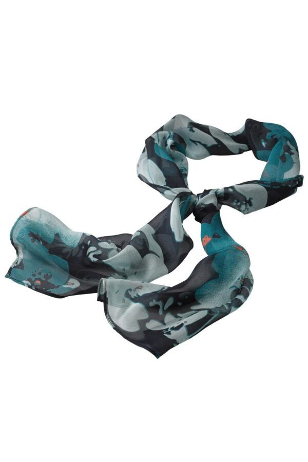 EDWARDS SPATTER FLORAL CHIFFON SCARF