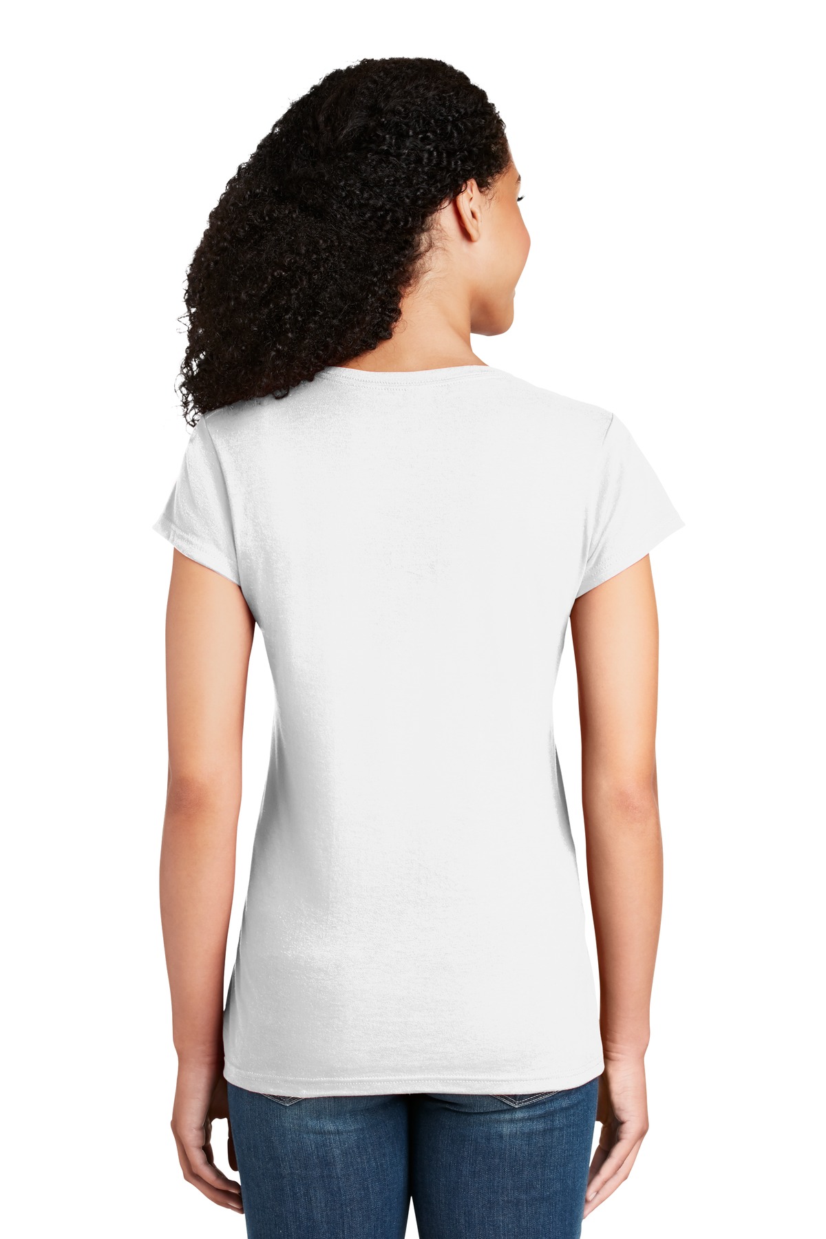 Gildan Softstyle Ladies Fit V-Neck T-Shirt. 64V00L - Image 2
