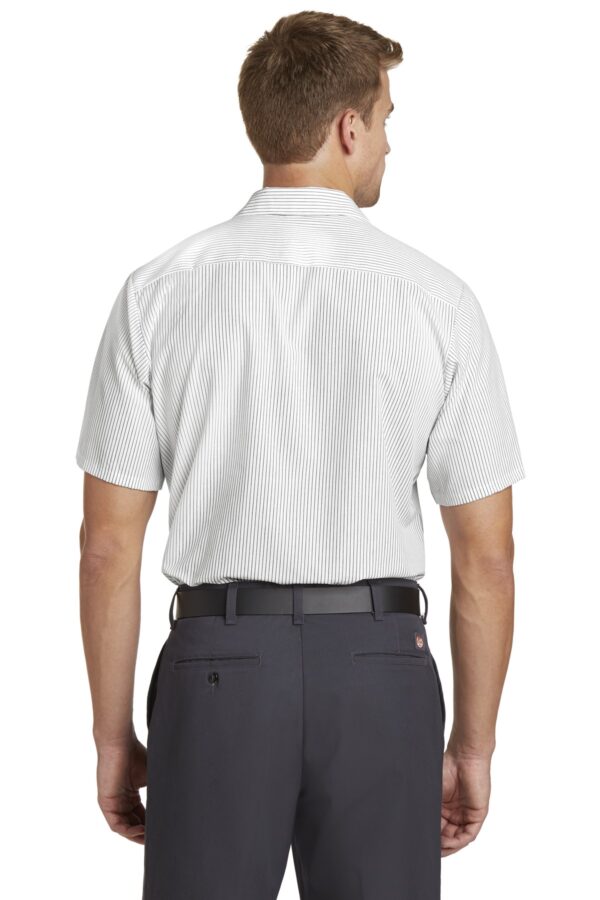 Red Kap Long Size  Short Sleeve Striped Industrial Work Shirt. CS20LONG - Image 2