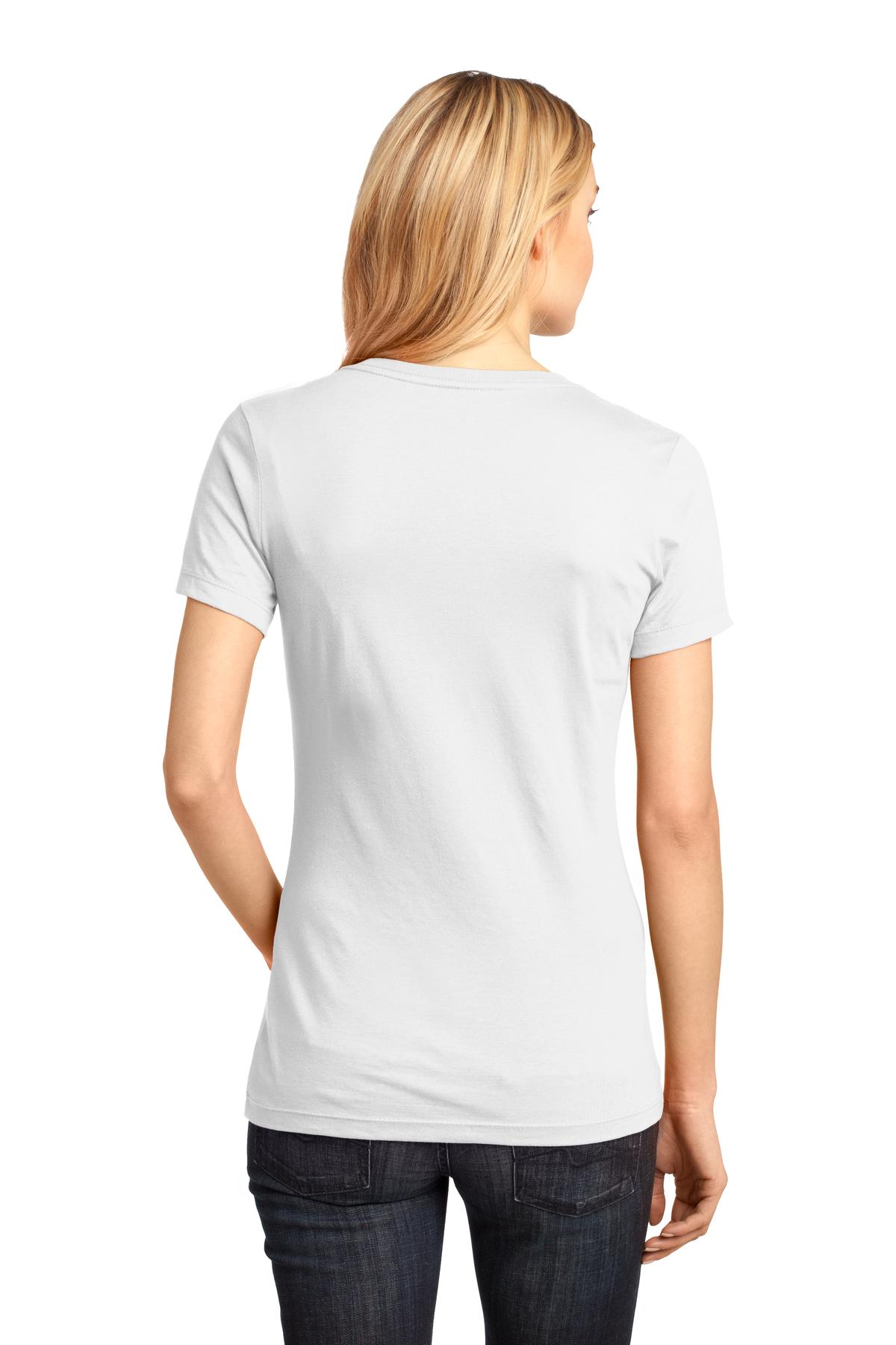 District - Women's Perfect Weight V-Neck Tee. DM1170L - Image 2