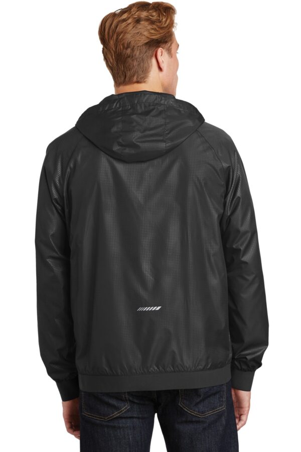 Sport-Tek Embossed Hooded Wind Jacket. JST53 - Image 2