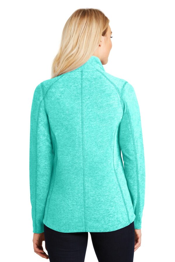 Port Authority Ladies Heather Microfleece Full-Zip Jacket. L235 - Image 2