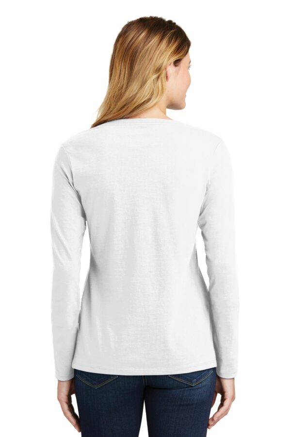 Port & Company Ladies Long Sleeve Fan Favorite V-Neck Tee. LPC450VLS - Image 2