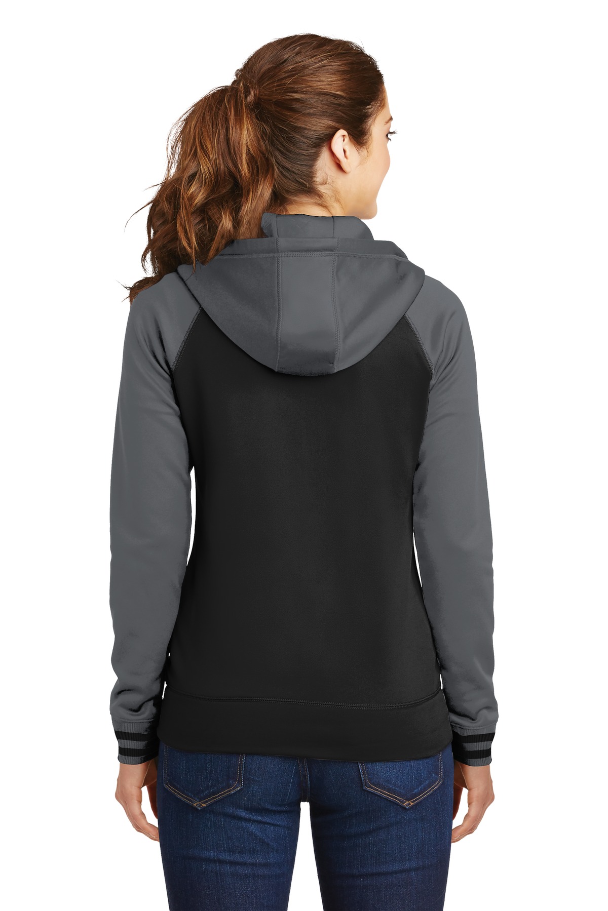 Sport-Tek Ladies Sport-Wick Varsity Fleece Full-Zip Hooded Jacket. LST236 - Image 2