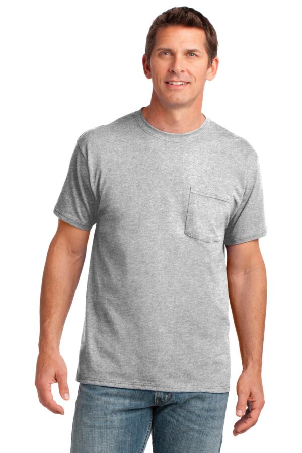 Port & Company Core Cotton Pocket Tee. PC54P