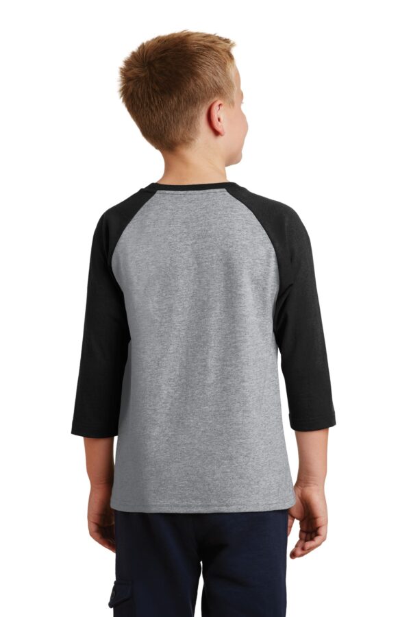 Port & Company Youth Core Blend 3/4-Sleeve Raglan Tee. PC55YRS - Image 2