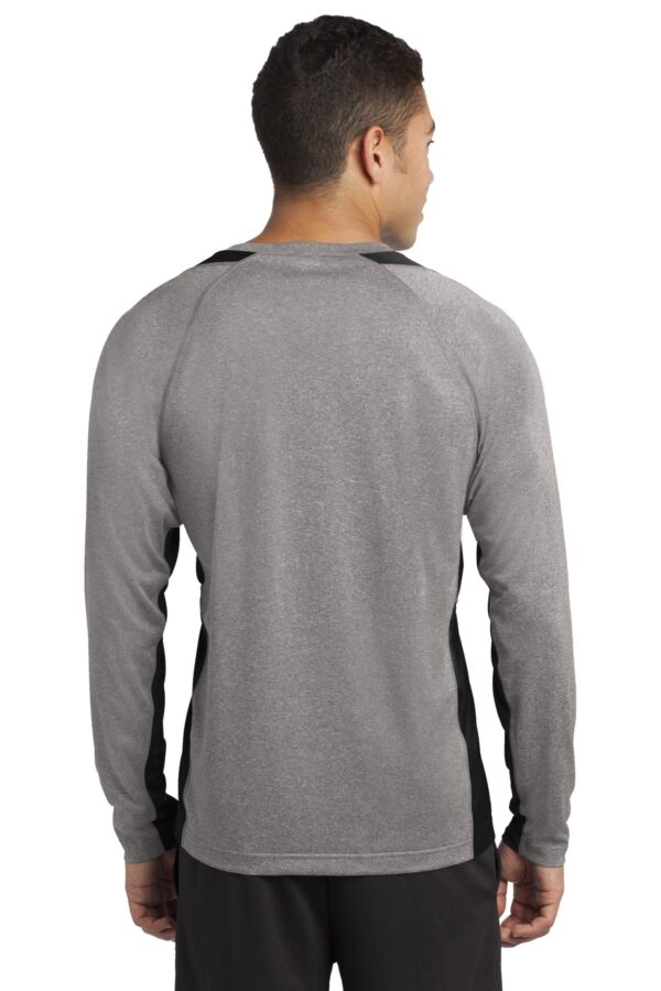 Sport-Tek Long Sleeve Heather Colorblock Contender Tee. ST361LS - Image 2
