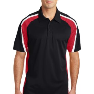 Sport-Tek Tricolor Micropique Sport-Wick Polo. ST654