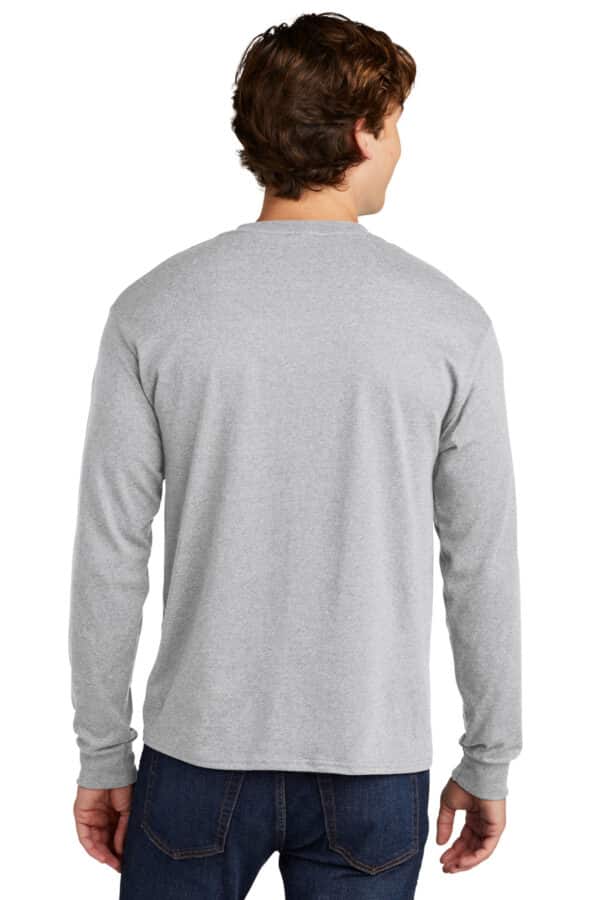 Hanes Essential-T 100% Cotton Long Sleeve T-Shirt 5286 - Image 2
