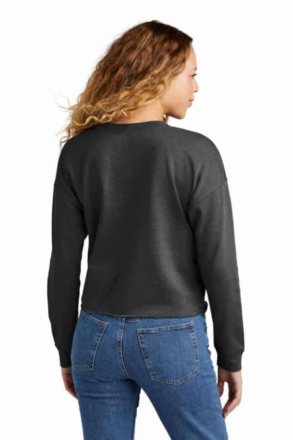 New Era Ladies Tri-Blend Fleece Crop Crew LNEA514 - Image 2