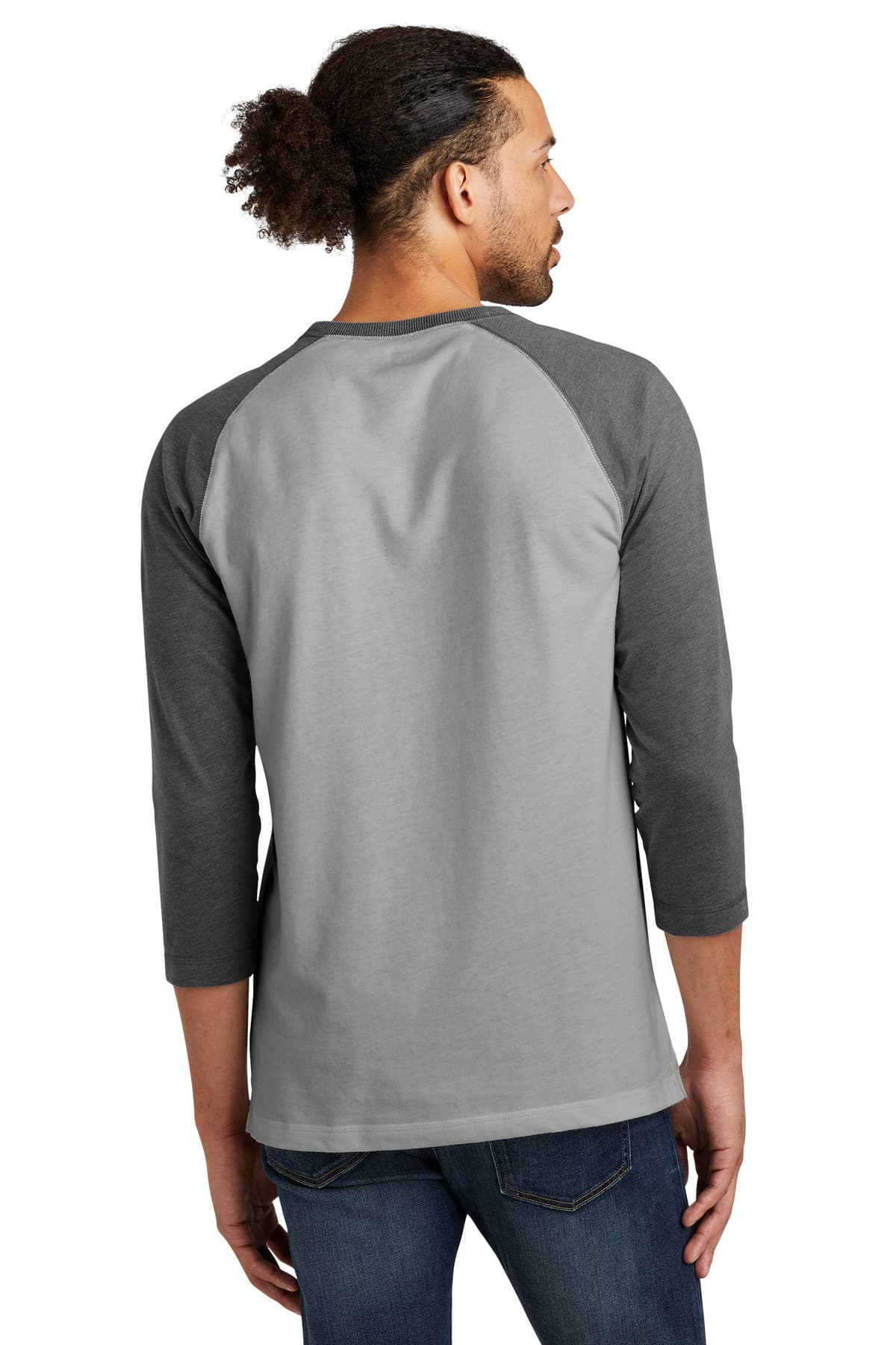 New Era Sueded Cotton Blend 3/4-Sleeve Baseball Raglan Tee. NEA121 - Image 2
