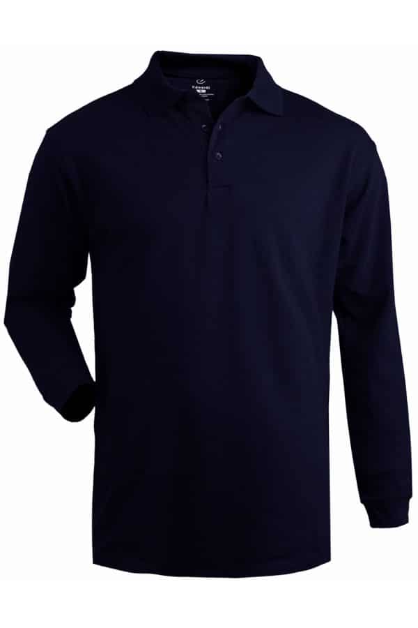 EDWARDS BLENDED PIQUE LONG SLEEVE POLO