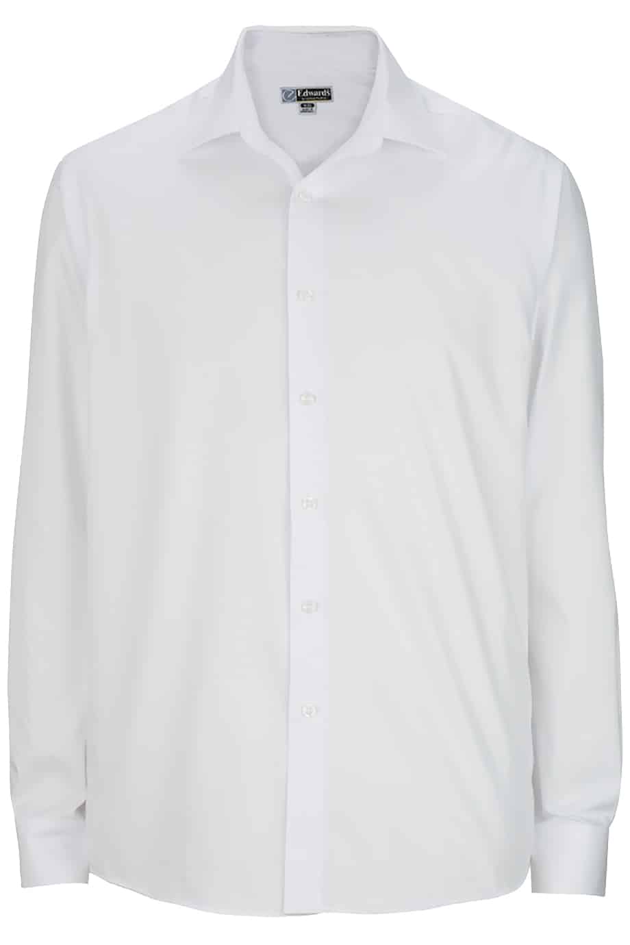 EDWARDS MEN'S OXFORD WRINKLE-FREE POINT COLLAR DRESS SHIRT