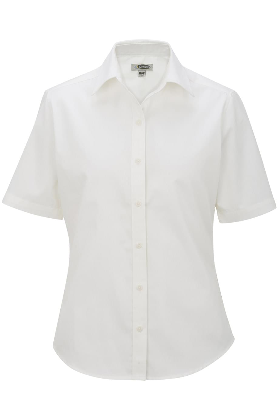 EDWARDS LADIES' COTTONPLUS SHORT SLEEVE TWILL SHIRT